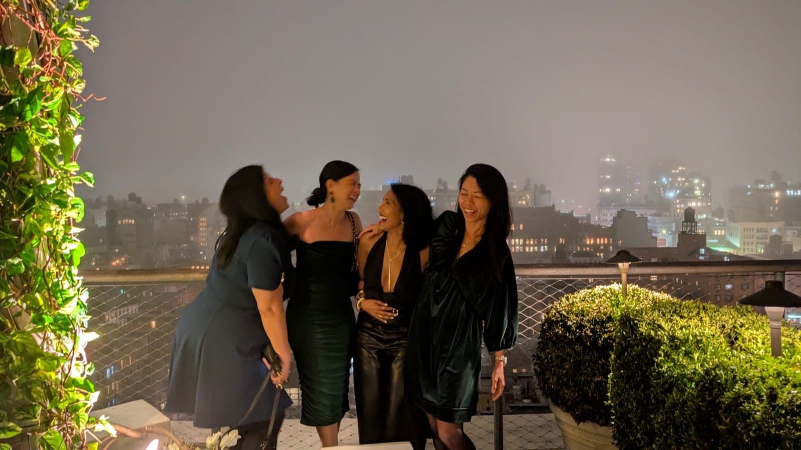 Sadia Haque Zapp with her friends.