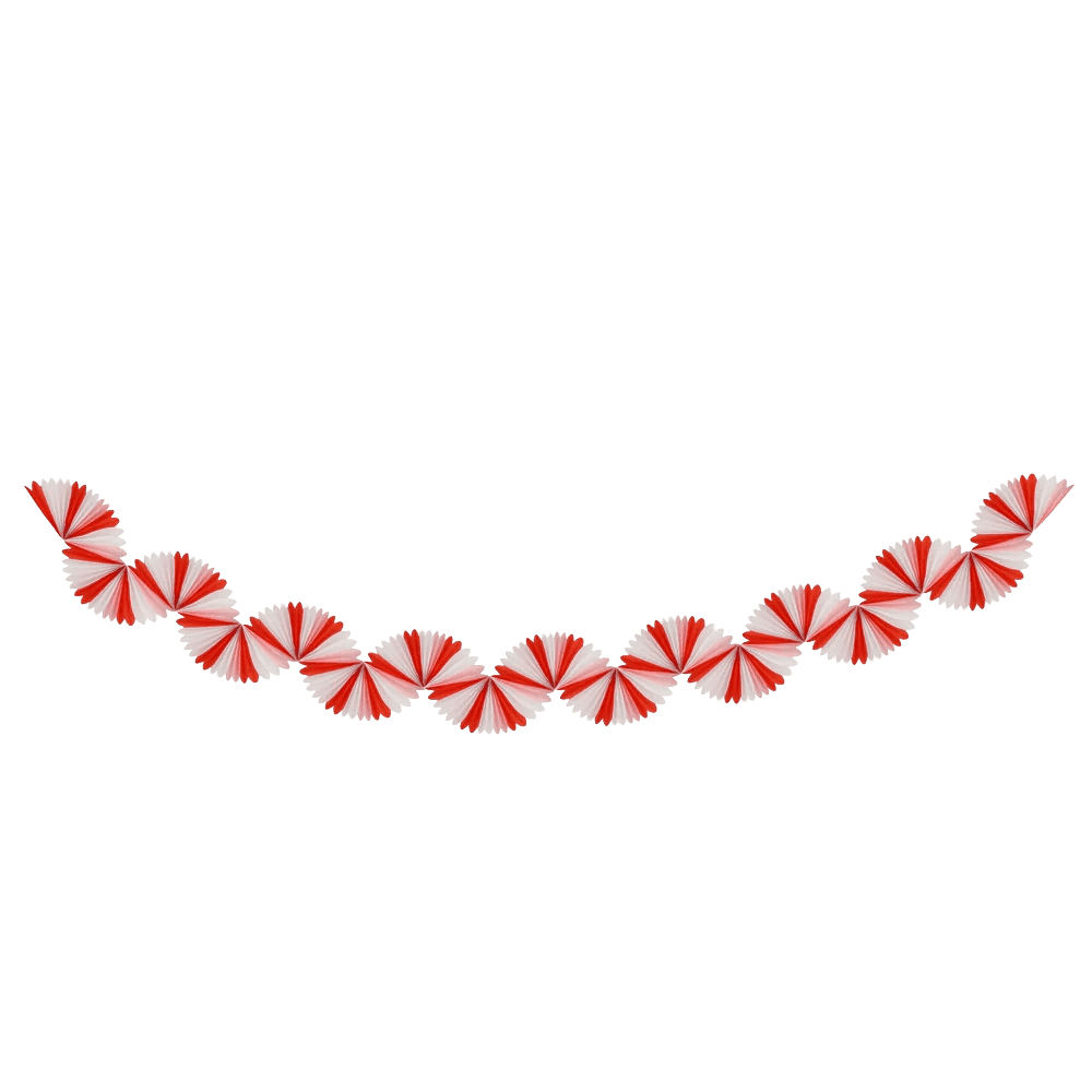 Candy Cane Stripe Honeycomb Garland - Media 2
