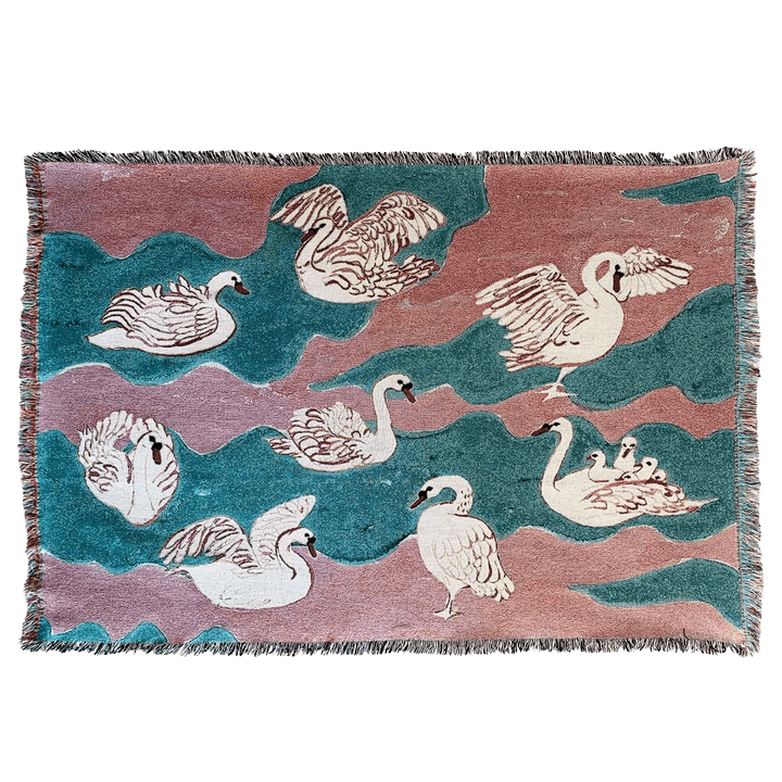 Peaceful Swans Blanket - Media 1