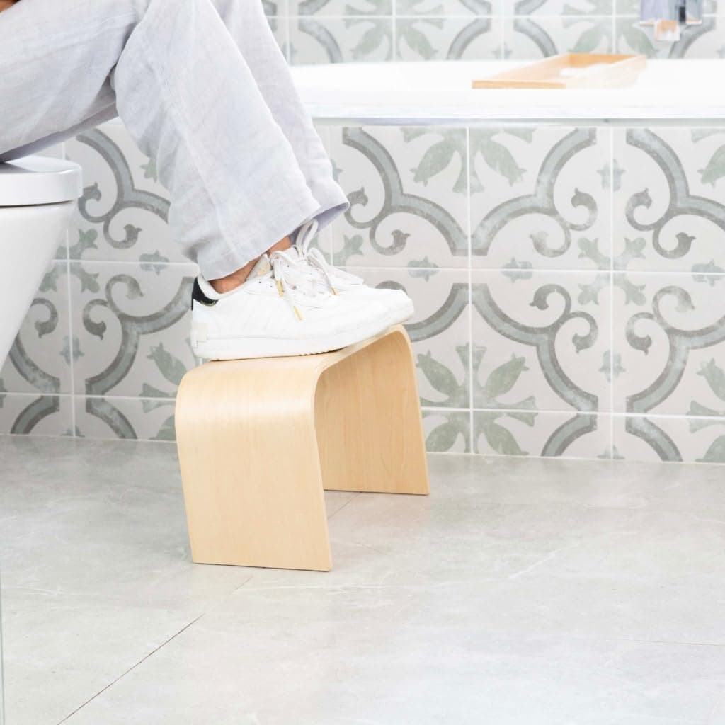 Wooden Maple Toilet Foot Stool - Media 2