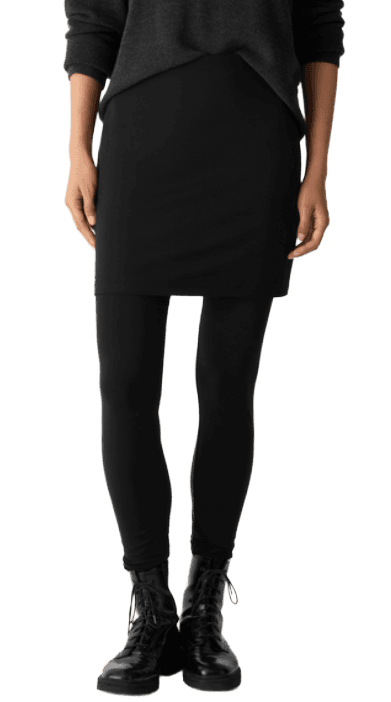 Stretch Jersey Knit Skirted Legging - Media 1