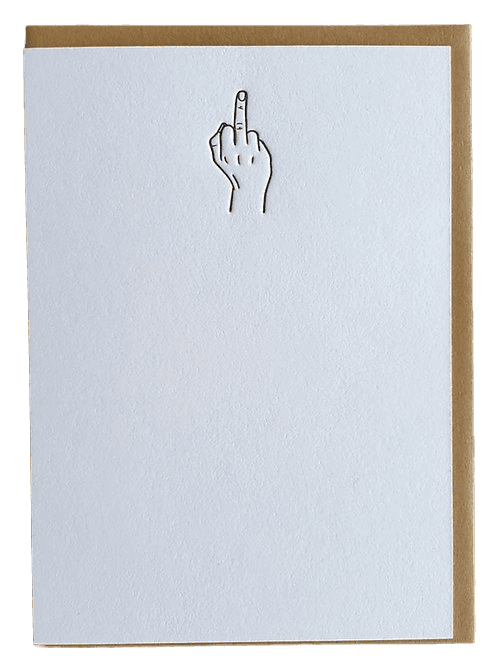 Letterpress Middle Finger Notecards