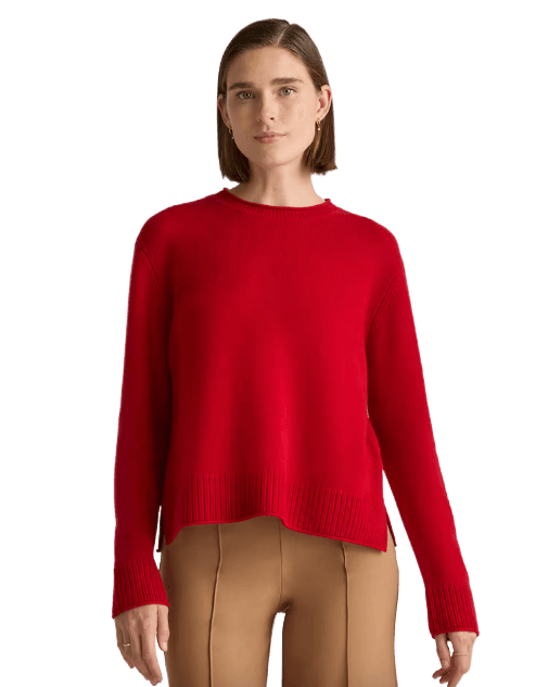 Mongolian Cashmere Boxy Crewneck Sweater