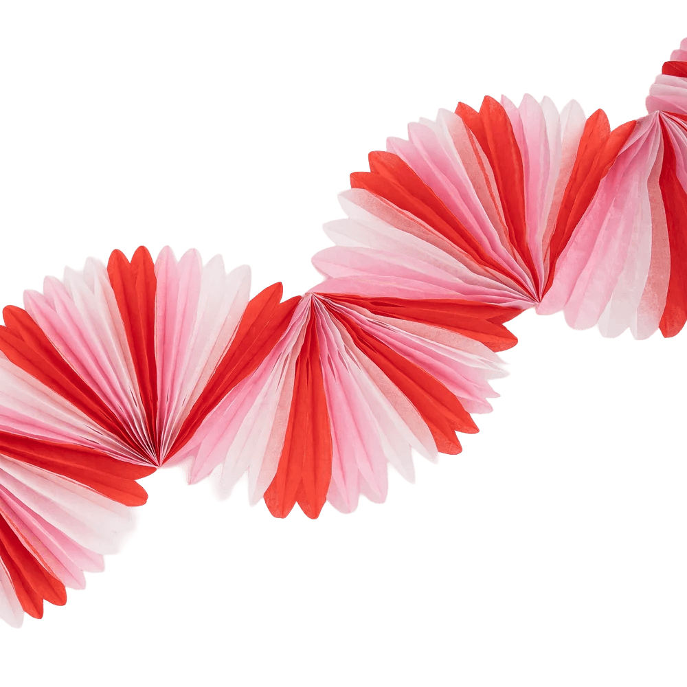 Candy Cane Stripe Honeycomb Garland - Media 3