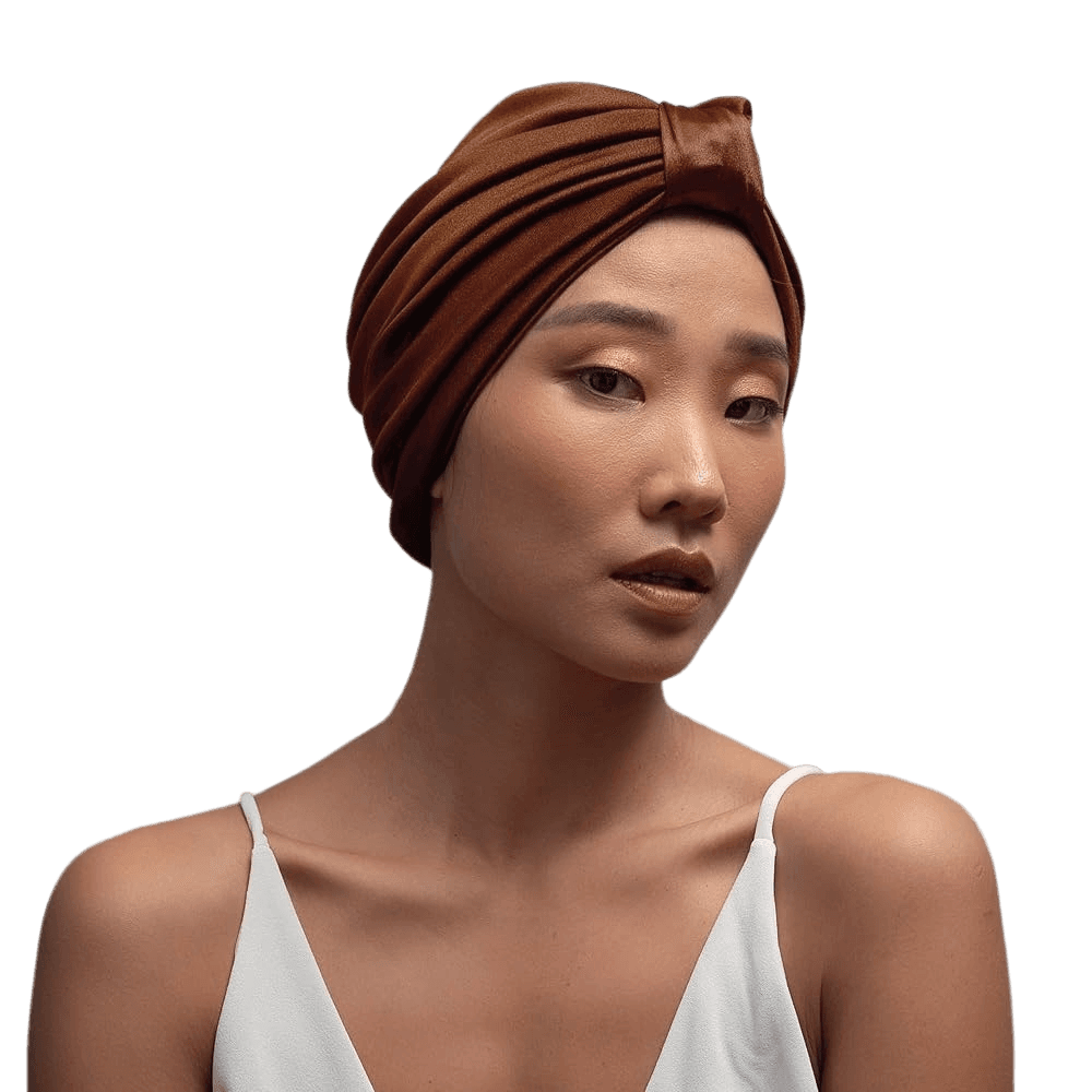 Satin Turban Head Wrap - Media 1